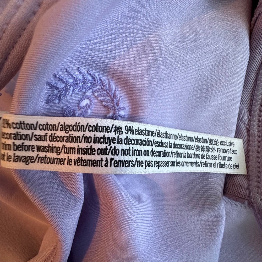 PINK Victoria's Secret Ultimate Runsie‎ Pastel Lilac Lavender XL Corset-Inspired - Picture 14 of 15